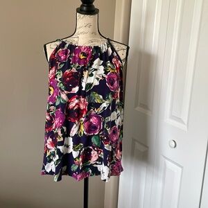 EUC Women’s Loveapella Floral Halter tank in size 1X